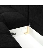 Canapé d'angle Gauche Convertible avec Coffre Cirrus 5 Places noir - 290x182x90 cm