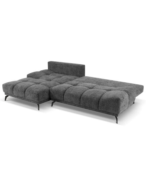 Canapé d'angle Gauche Convertible avec Coffre Cirrus 5 Places gris foncé  - 290x182x90 cm
