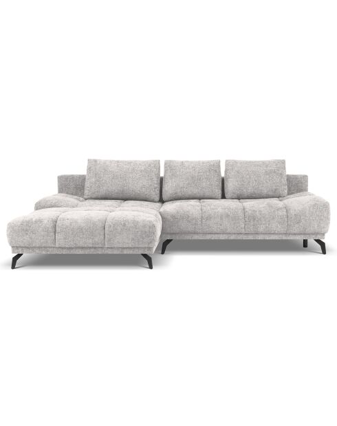 Canapé d'angle Gauche Convertible avec Coffre Cirrus 5 Places argenté - 290x182x90 cm
