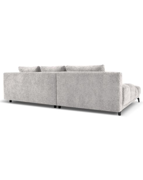 Canapé d'angle Gauche Convertible avec Coffre Cirrus 5 Places argenté - 290x182x90 cm