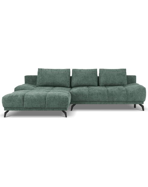 Canapé d'angle Gauche Convertible avec Coffre Cirrus 5 Places azur - 290x182x90 cm