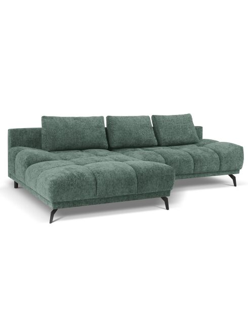 Canapé d'angle Gauche Convertible avec Coffre Cirrus 5 Places azur - 290x182x90 cm
