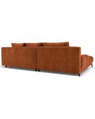 Canapé d'angle Gauche Convertible avec Coffre Cirrus 5 Places terre cuite - 290x182x90 cm