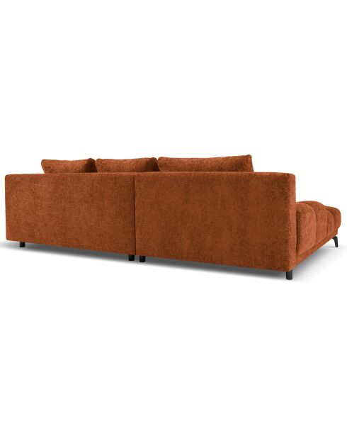 Canapé d'angle Gauche Convertible avec Coffre Cirrus 5 Places terre cuite - 290x182x90 cm