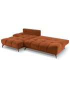Canapé d'angle Gauche Convertible avec Coffre Cirrus 5 Places terre cuite - 290x182x90 cm