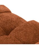 Canapé d'angle Gauche Convertible avec Coffre Cirrus 5 Places terre cuite - 290x182x90 cm