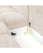 Canapé d'angle Gauche Convertible avec Coffre Cirrus 5 Places beige clair  - 290x182x90 cm