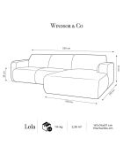 Canapé Bouclé d'angle Droit Lola 4 Places marron - 250x170x72 cm