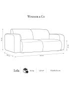 Canapé Bouclé d'angle Droit Lola 4 Places marron - 250x170x72 cm