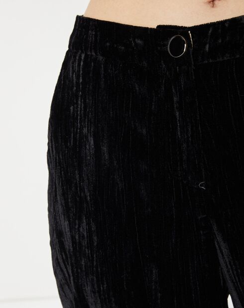 Zwarte fluwelen broek Lior