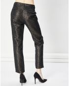 Pantalon Paddy léopard brillant mordoré
