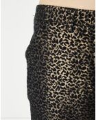 Pantalon Paddy léopard brillant mordoré