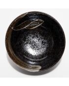 Bol à ramen en Céramique trait pinceau gris/noir - D.20 cm