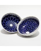 2 Saladiers en Porcelaine Lotus bleu/blanc - D.20 cm