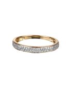 Bague Alliance Granité Diamants 0.2 ct or jaune