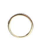 Bague Alliance Granité Diamants 0.2 ct or jaune