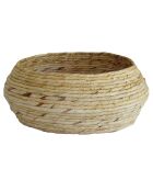 Panier rond en fibres d'abacadounia naturel - 42x16.5 cm