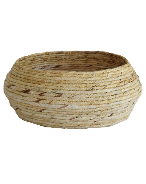 Panier rond en fibres d'abacadounia naturel - 42x16.5 cm