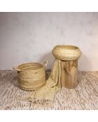 Panier rond en fibres d'abacadounia naturel - 42x16.5 cm