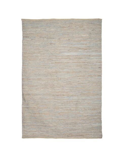 Tapis en cuis recyclé et coton izmir beige/gris - 300x200 cm