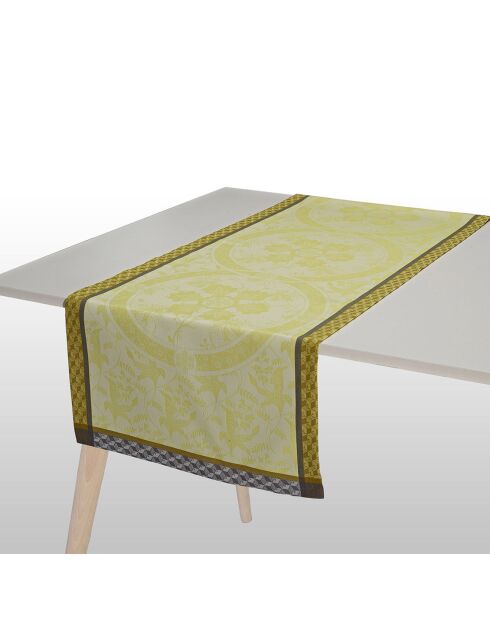 Chemin de table Duchesse jaune - 50x150 cm