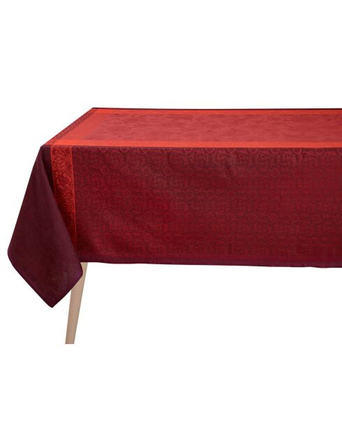 Tovaglia ottomana in 100% lino bordeaux