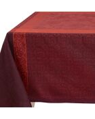 Mantel otomano 100% lino burdeos