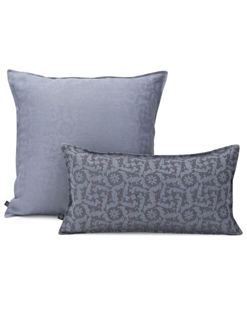 Housse de coussin 100% Lin Ottomane Fresque ardoise