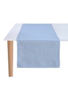 Tovaglia Portofino Géo mare, 100% lino, 50 x 150 cm