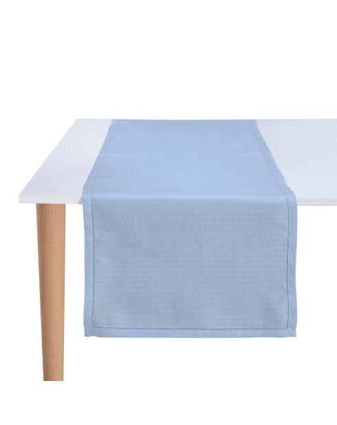 Tovaglia Portofino Géo mare, 100% lino, 50 x 150 cm