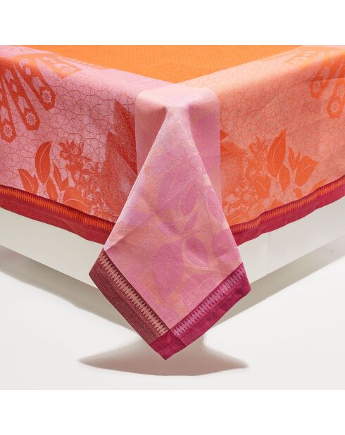 Nappe 100% Lin Jardin d'Orient terre battue