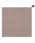 4 Serviettes de table 100% Lin Casual Natte noisette - 52x52 cm