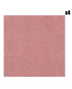 4 tovaglioli da tavola casual in terracotta, 100% lino, 52 x 52 cm