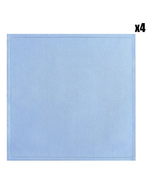 4 Serviettes de table 100% Lin Portofino mare - 58x58 cm