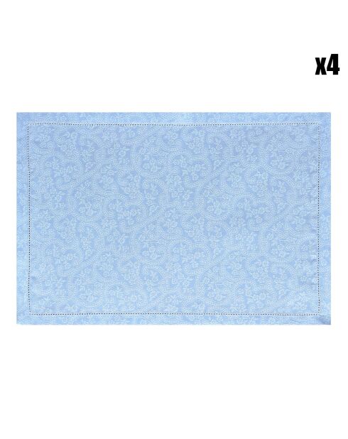 4 tovagliette Portofino Fiori mare 100% lino - 50x36 cm