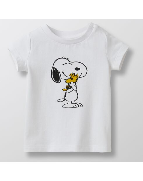 T-Shirt en Coton biologique Snoopy blanc