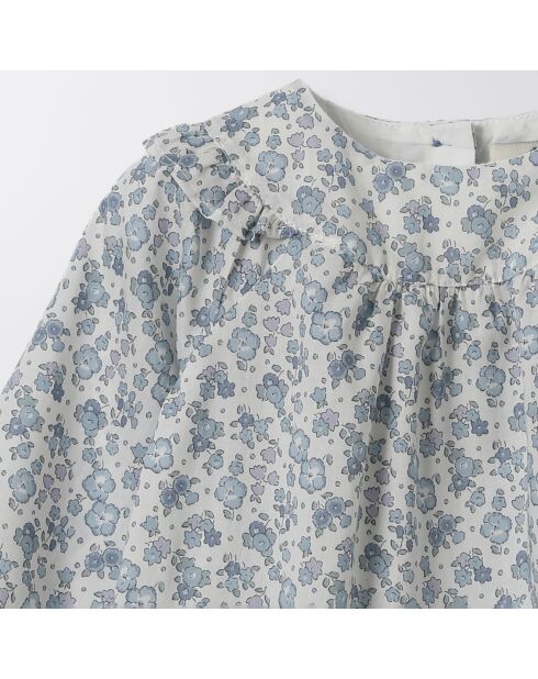 Tuta Liberty in cotone blu chiaro