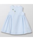 Robe en Coton Citrons bleu clair