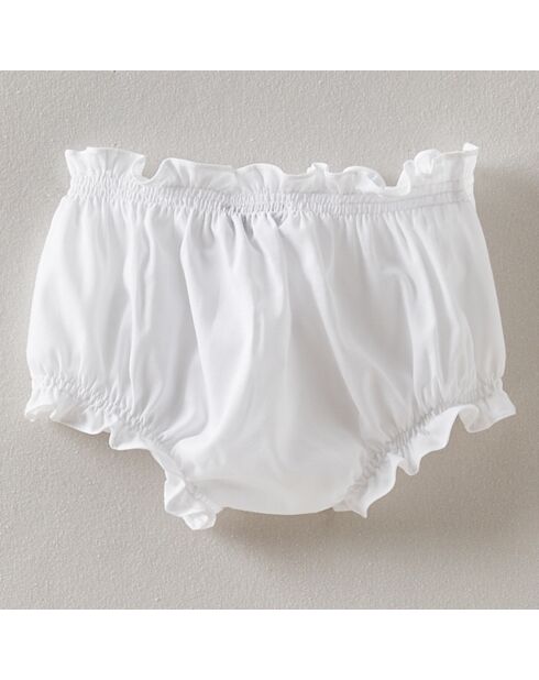 Ensemble Robe de Cérémonie, Chapeau & Chaussons blanc