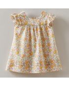 Robe en Coton Papillon jaune