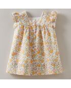 Robe en Coton Papillon jaune