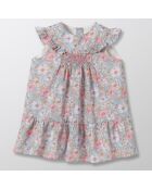 Robe de Cérémonie en Coton à fleurs rose