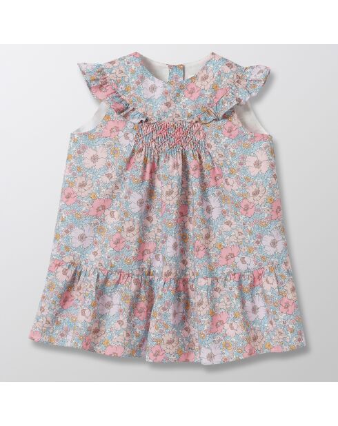 Robe de Cérémonie en Coton à fleurs rose