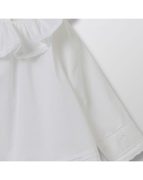 Ensembles Robe de Cérémonie & Chapeau en Coton blanc