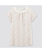 Robe en Coton Liberty blanc/rose