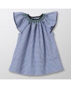 Robe en Coton Papillon bleue