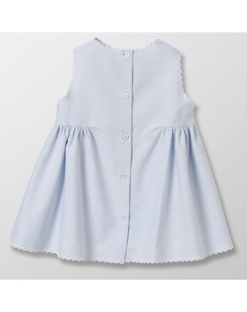 Robe en Coton Tournante bleu clair