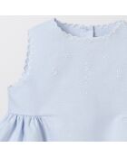 Robe en Coton Tournante bleu clair