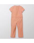 Combinaison de Pompiste en Coton mélangé rose orangé