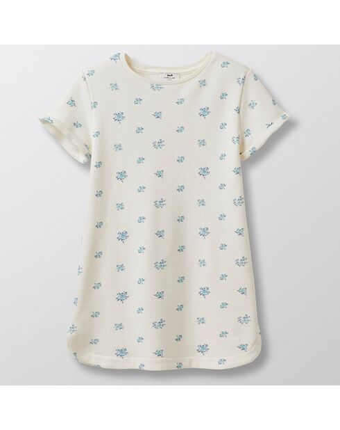 Robe molletonnée en Coton blanche